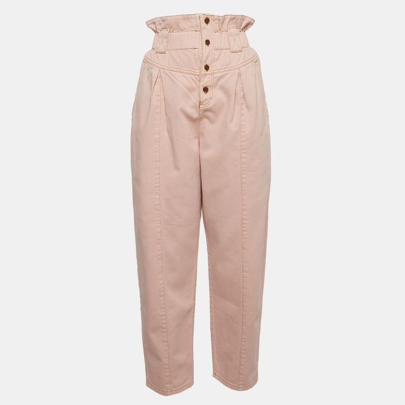 Fendi Pink Denim High Waist Jeans M Waist 26"